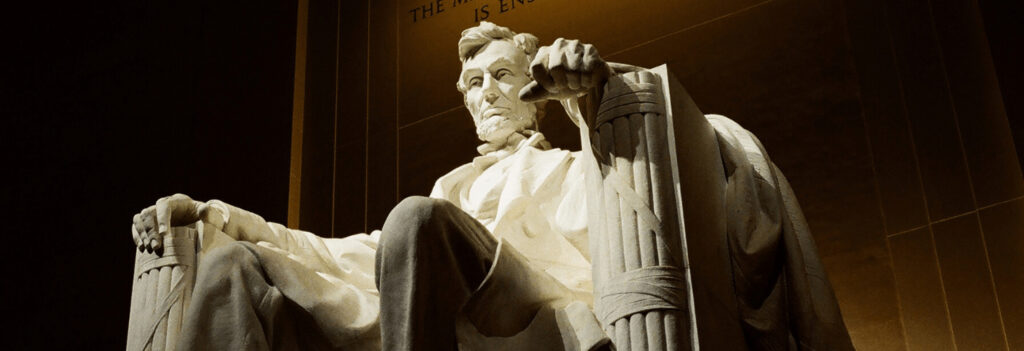 The Lincoln Memorial, representative of bridging political divides during difficult times