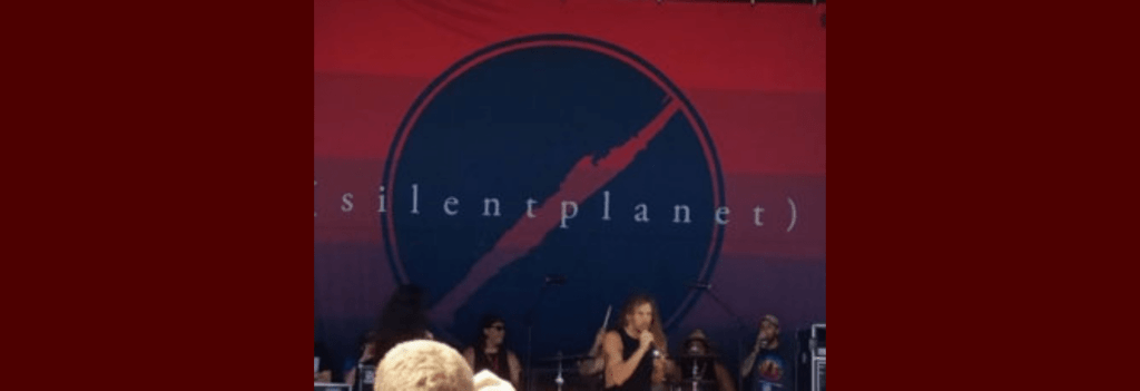 Garrett Russell performing in Silent Planet at Warped Tour 2017