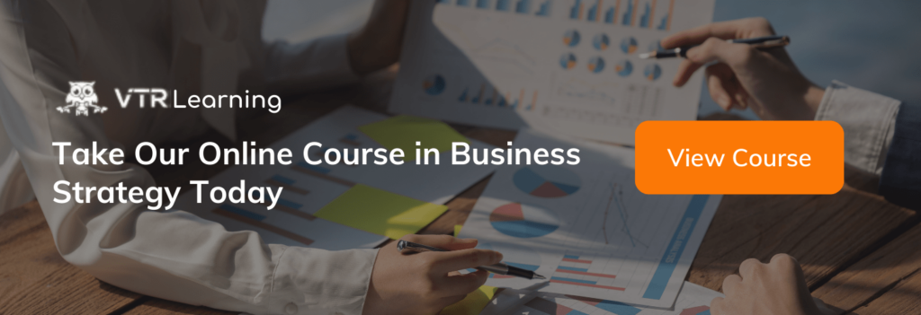 A call to action for readers to try out VTR Learning's strategy course