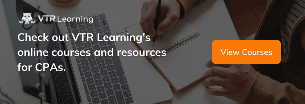 Call to action for members of the OSCPA to take online courses through VTR Learning
